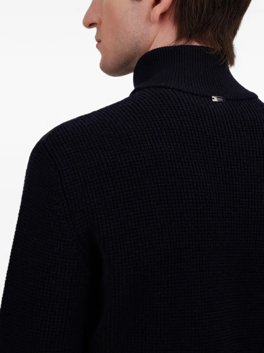 Herno Wafelgebreid gewatteerd vest Blauw
