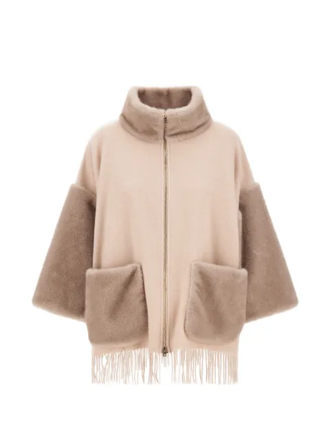 Herno poncho con flecos