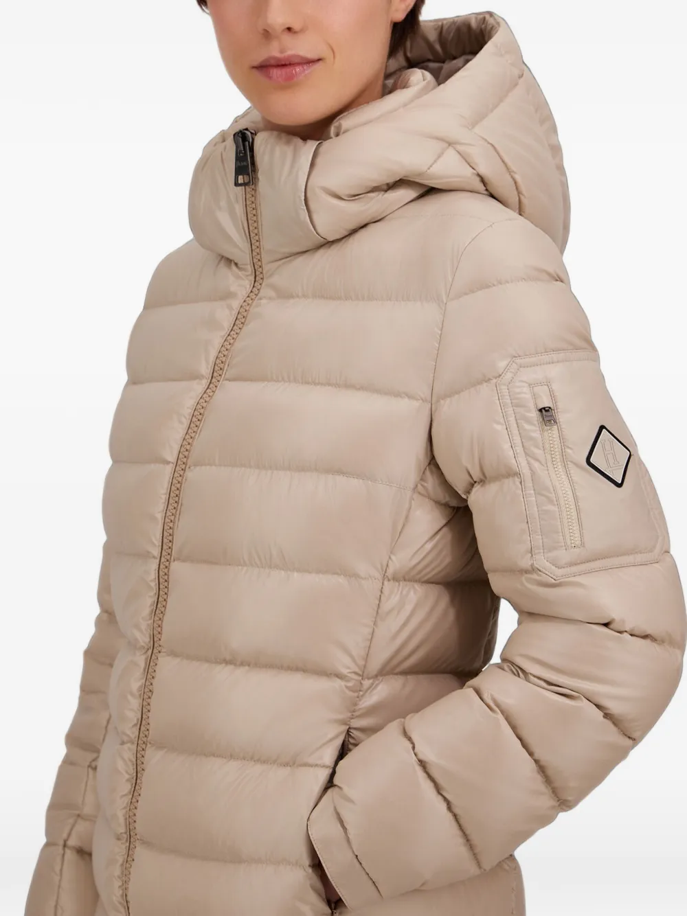 Herno Gewatteerde parka met capuchon Beige
