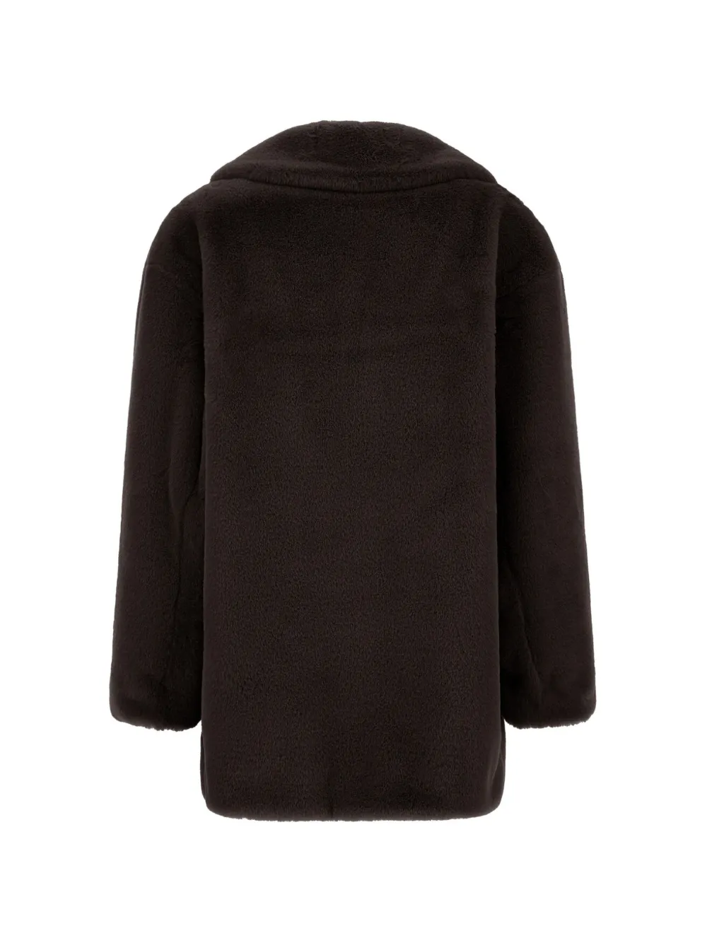 Herno double-breasted faux-fur peacoat Bruin