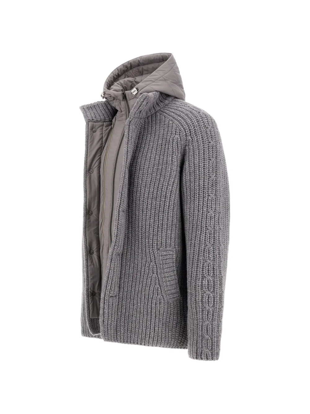 Herno hooded cardigan Grijs