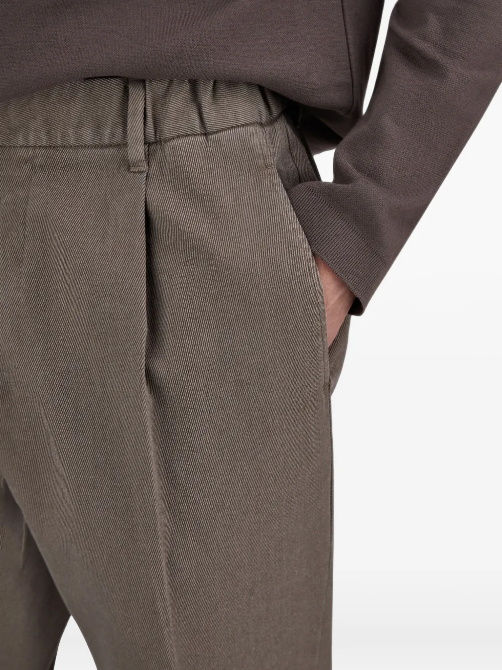 Herno Straight plooibroek Grijs