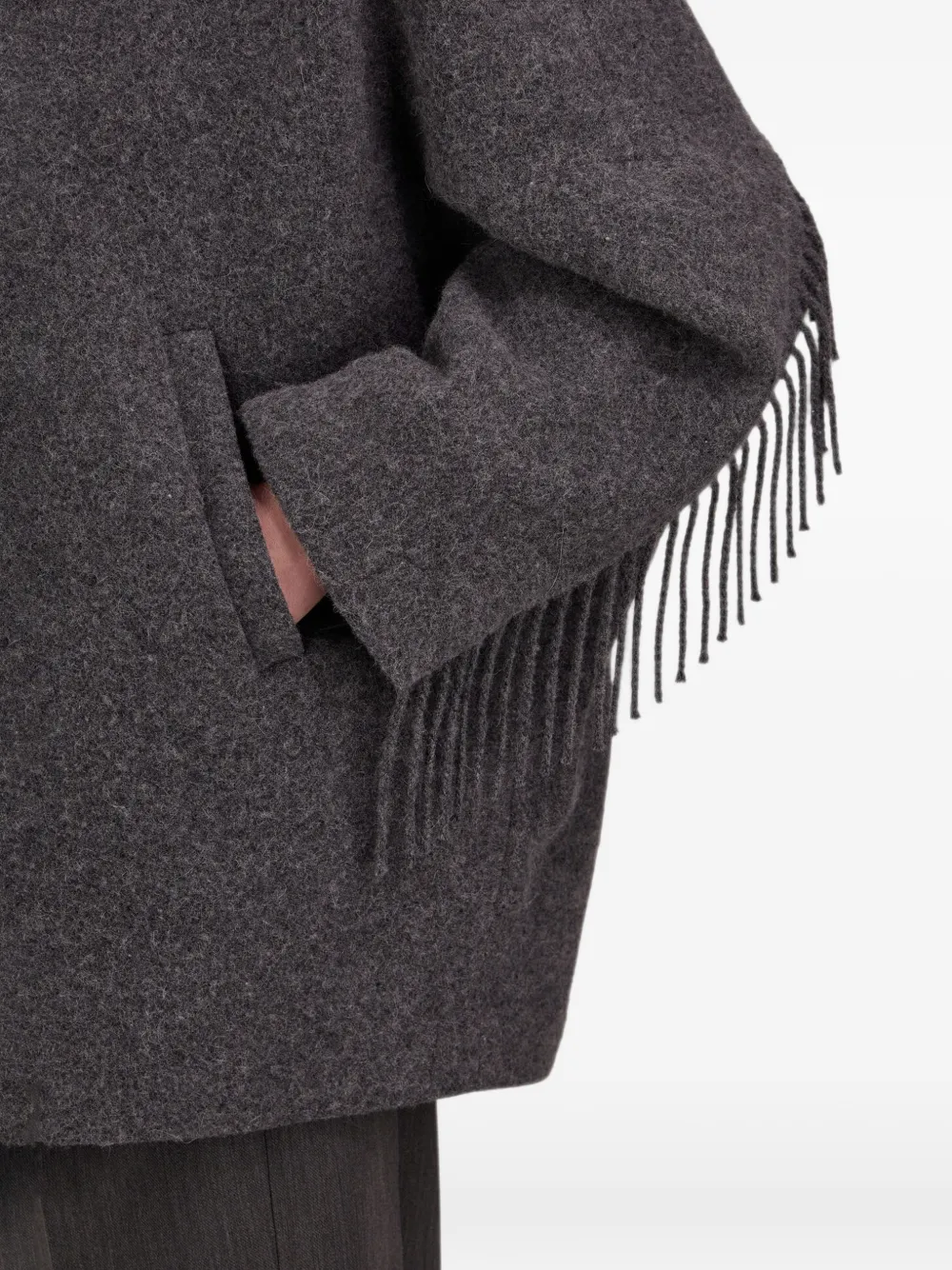 Herno Nylon Ultralight jas met franje-afwerking Grijs