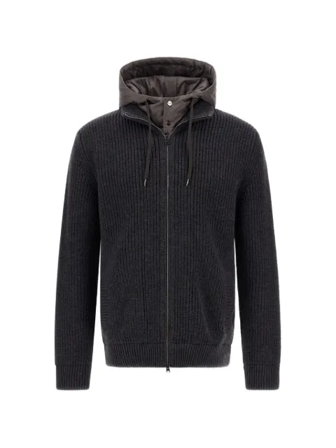 Herno ribbed-knit zip-up cardigan