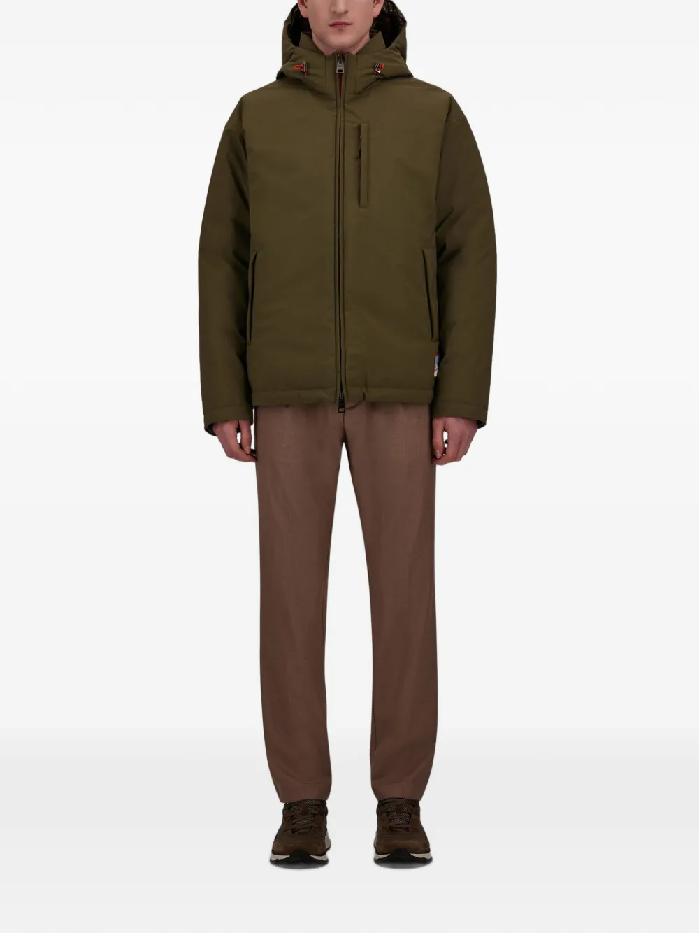 Herno Mat twill jack met glanzend effect Groen