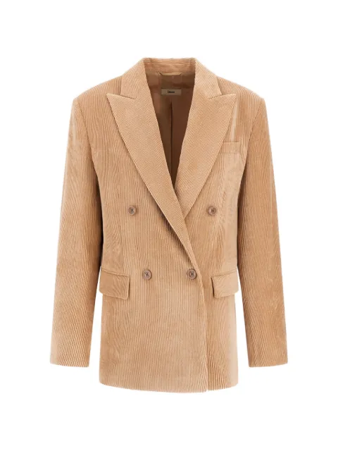 Herno double-breasted corduroy blazer
