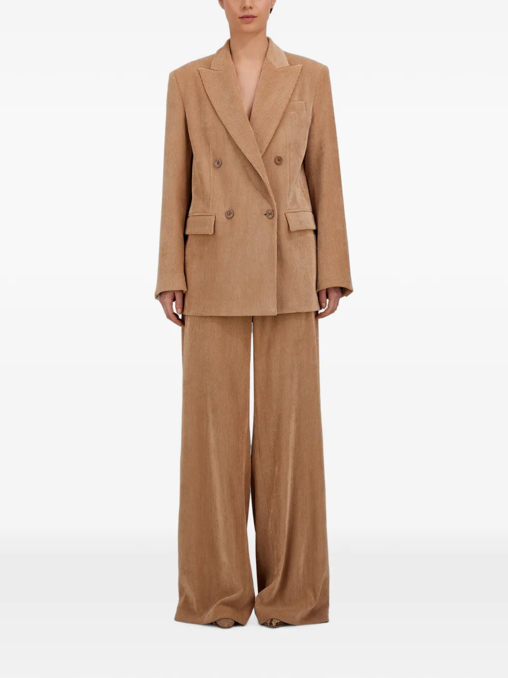 Herno Ribfluwelen blazer Bruin