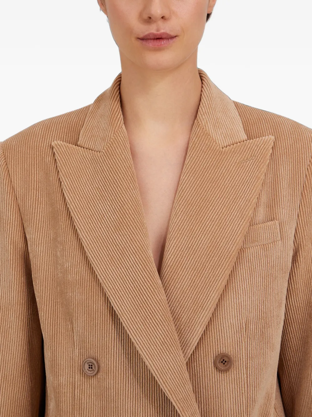 Herno Ribfluwelen blazer Bruin