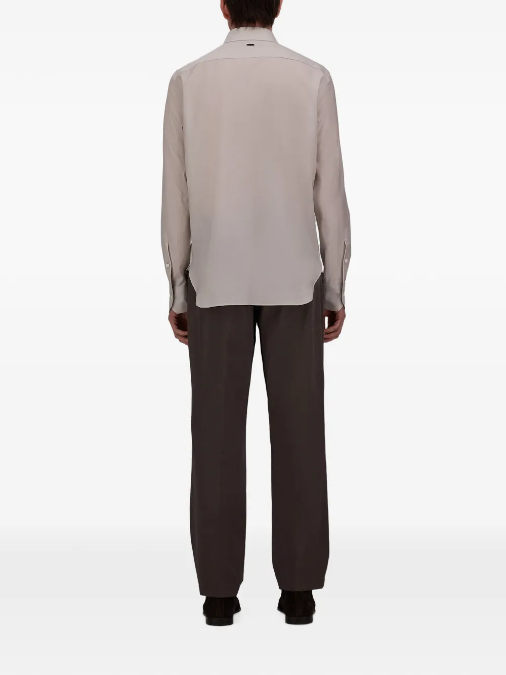 Herno Iconico overhemd met logo-plakkaat Beige