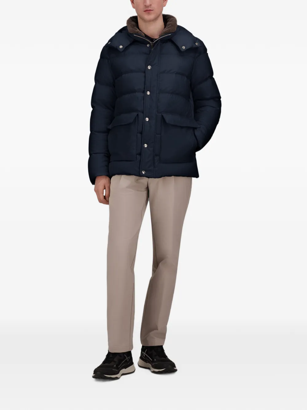 Herno Gewatteerde parka Blauw