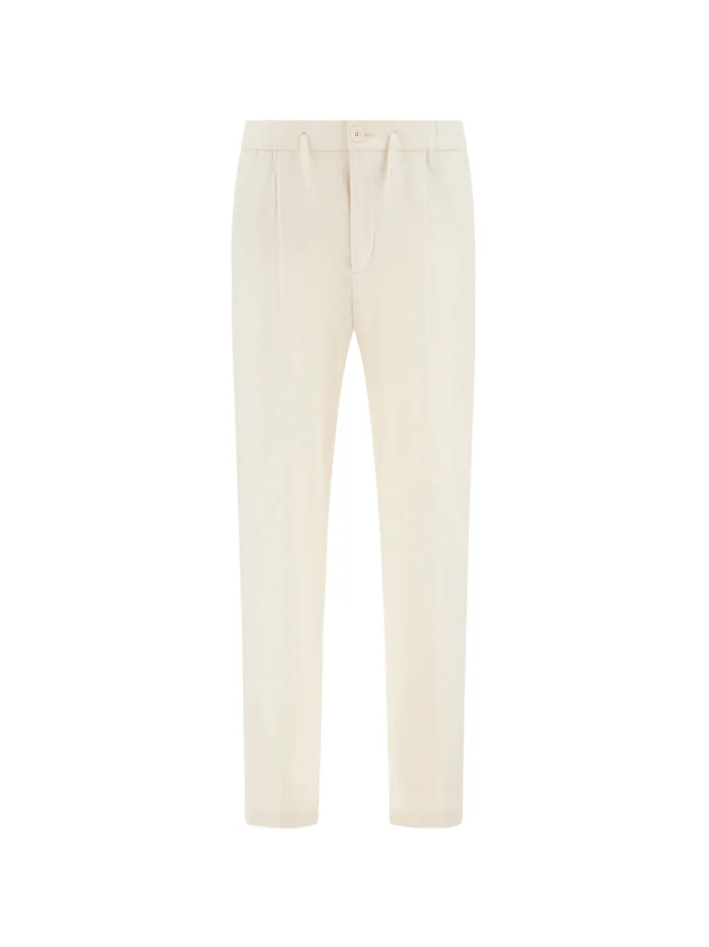 Herno pantalon en tissu stretch à taille à lien de resserrage - Blanc