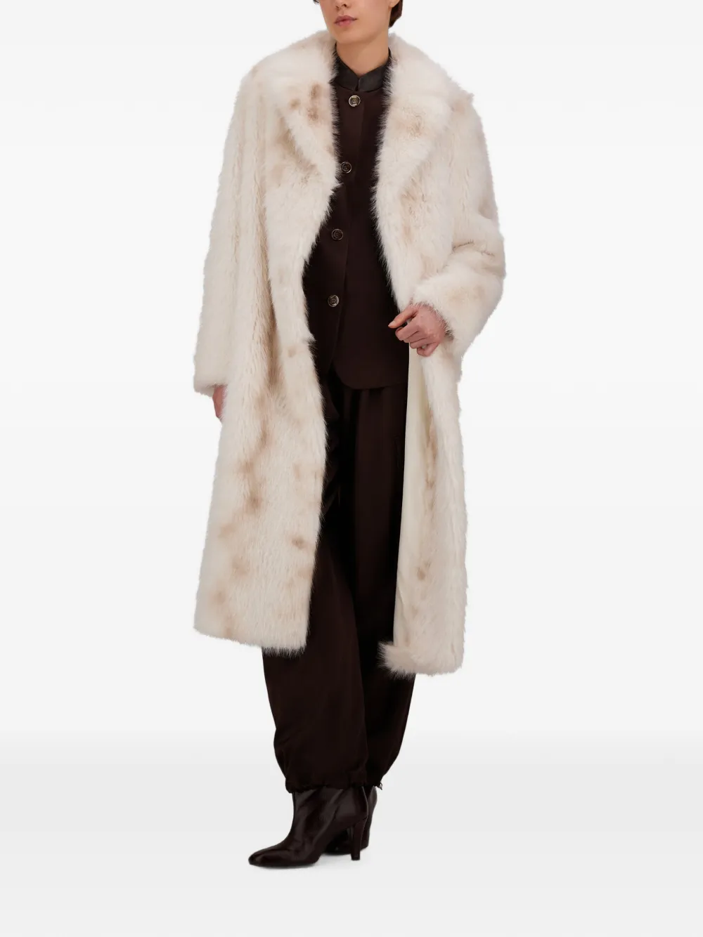 Herno Jas van imitatiebont met lynx-effect Beige