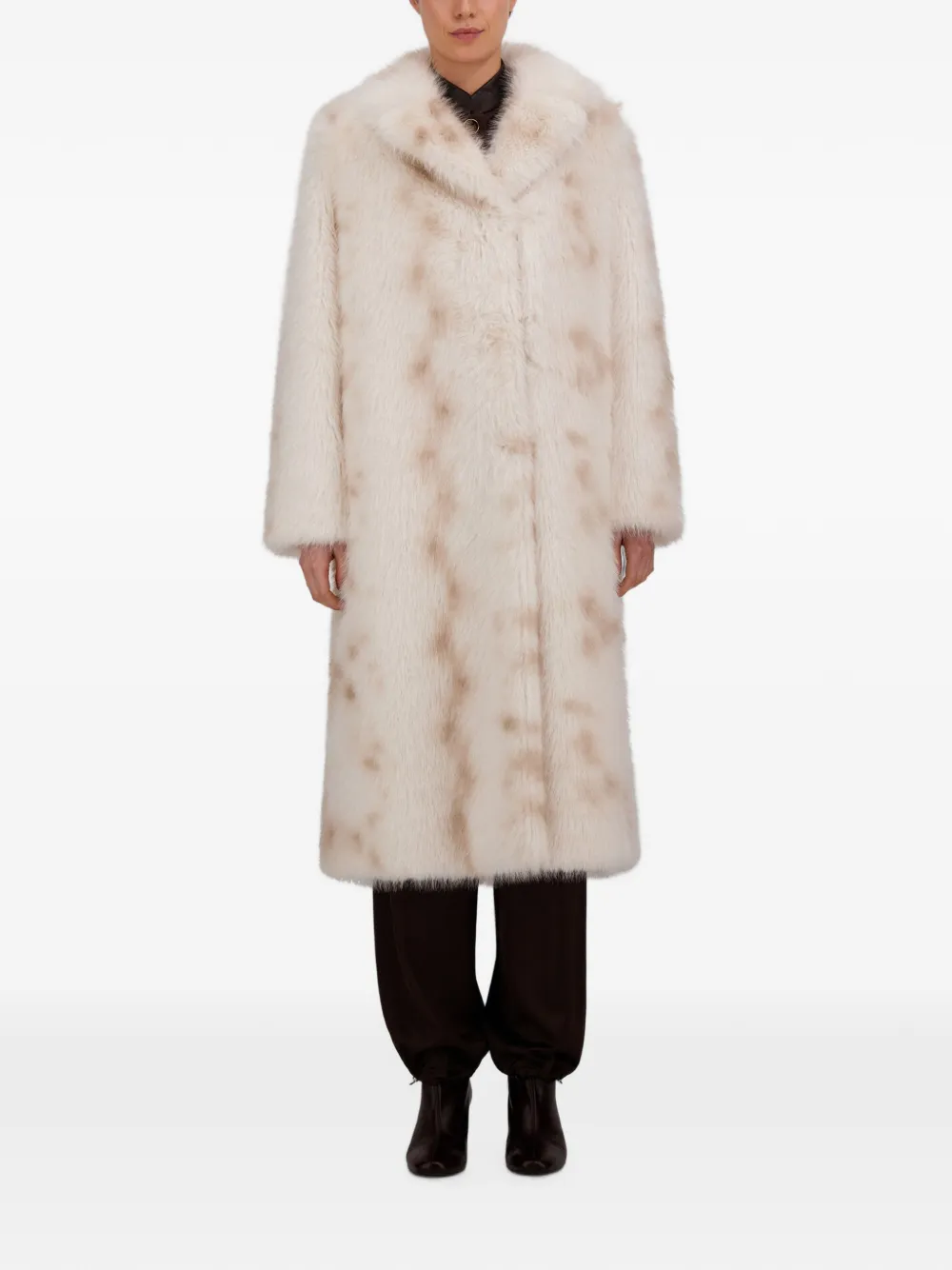 Herno Jas van imitatiebont met lynx-effect Beige