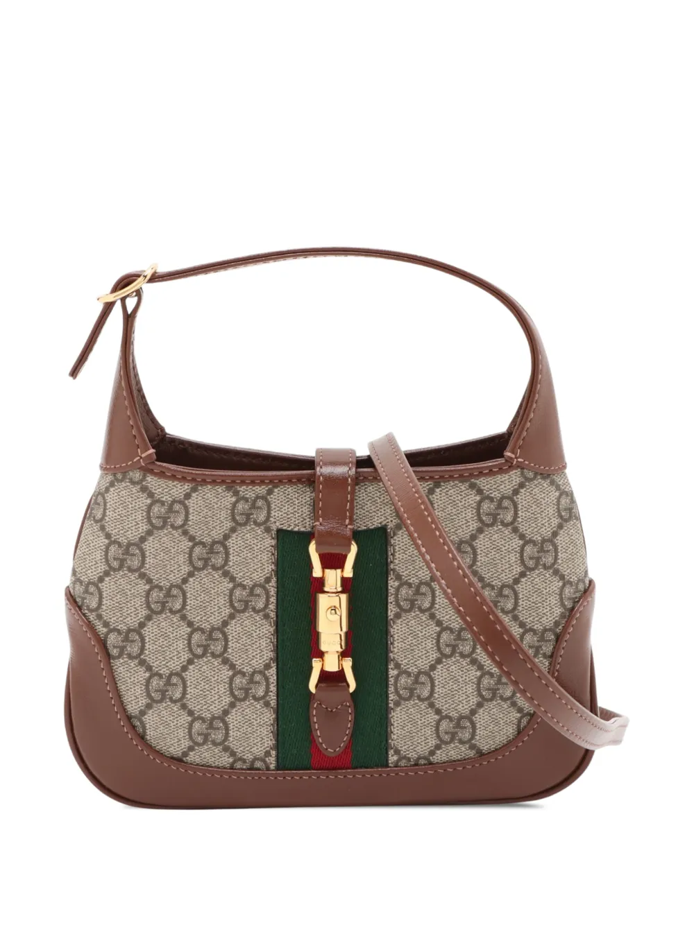 Gucci Pre-Owned 2000-2015 Mini GG Supreme Web Jackie 1961 crossbody bag - Nude