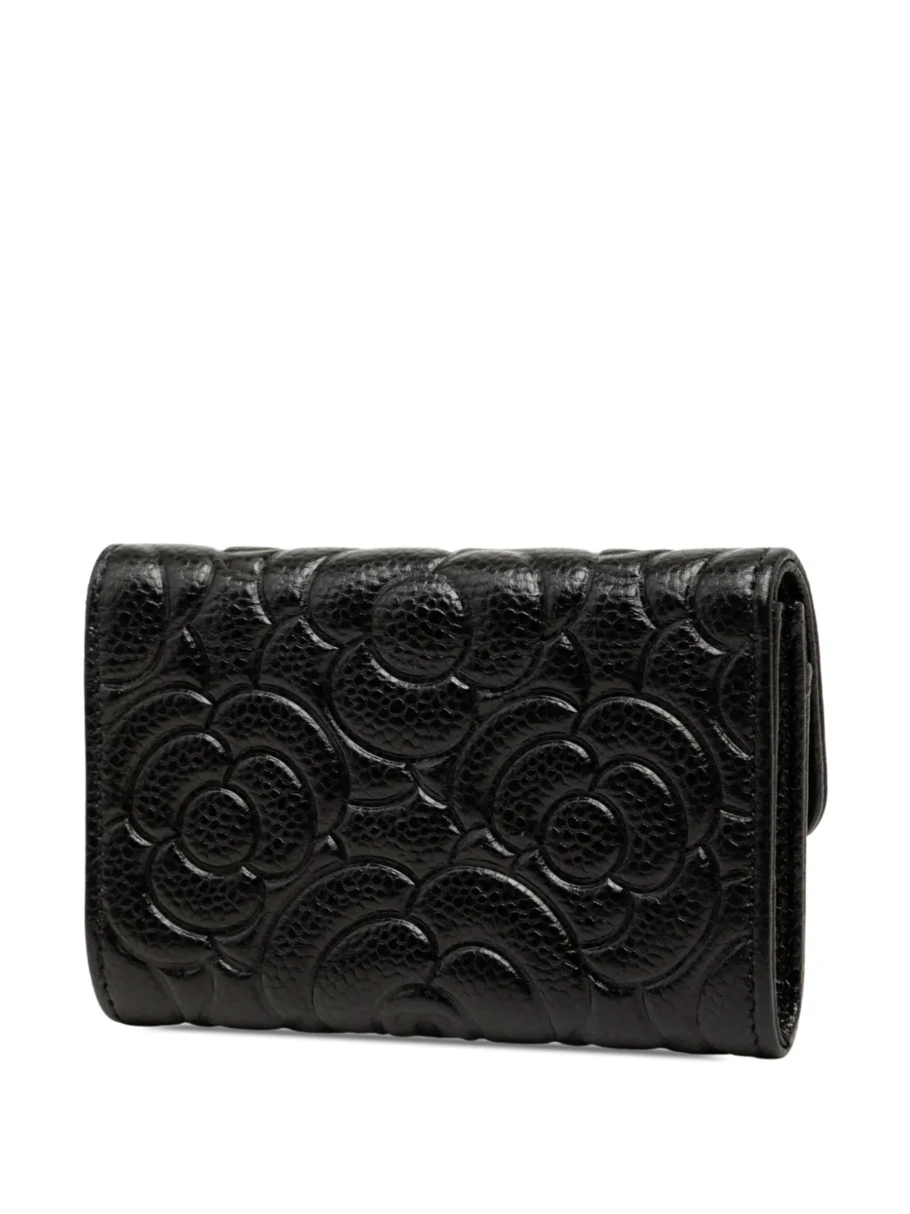 CHANEL Pre-Owned 2020 ココマーク エンボス キャビア カメリア カード
