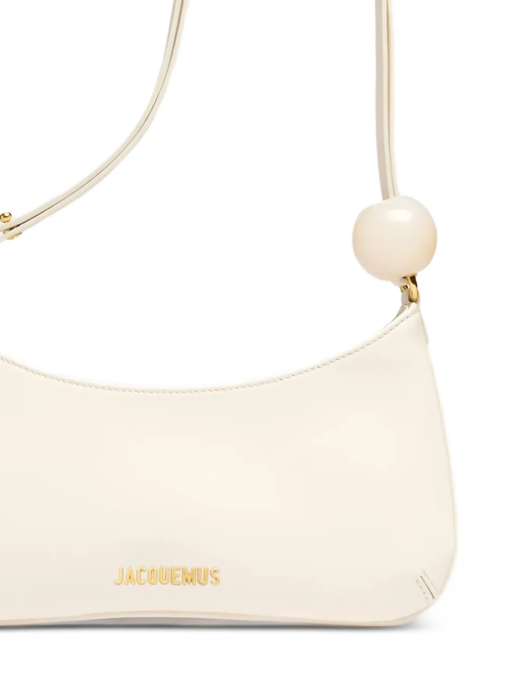 Jacquemus Le Bisou Perles schoudertas met kralen Beige