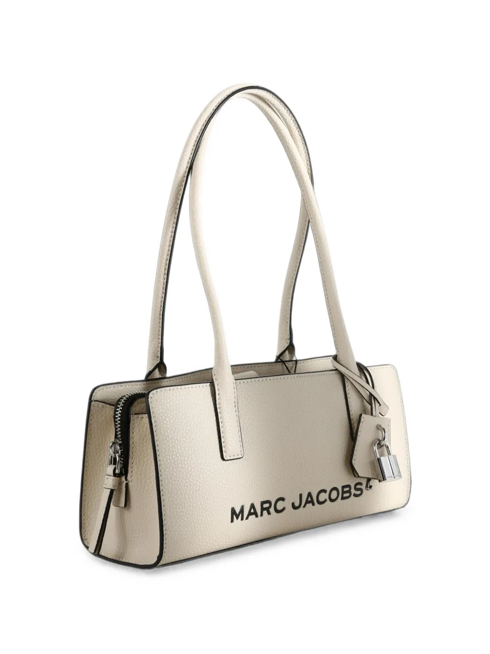 Marc Jacobs logo-print leather shoulder bag Beige