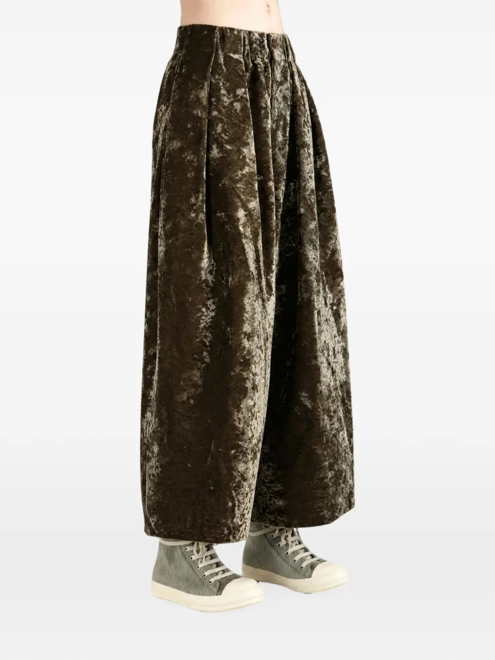 Uma Wang Poetic geplooide broek Bruin