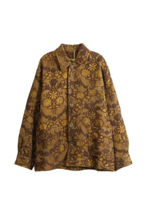 Uma Wang Jinn floral-jacquard button-up jacket