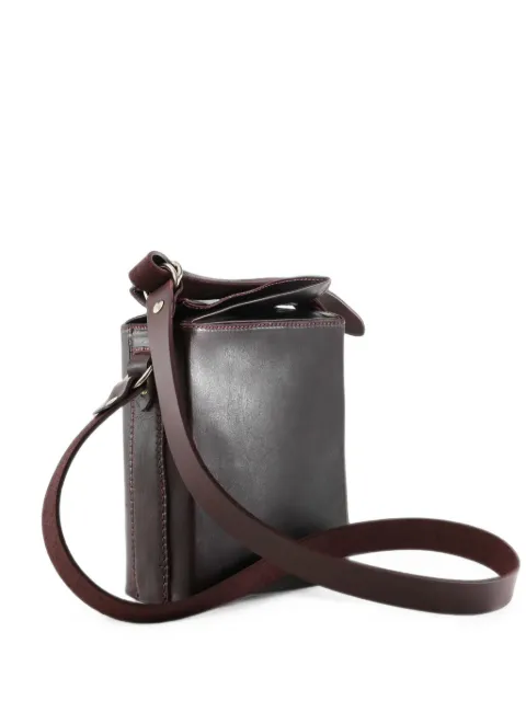 Guidi BOX06 groppone leather cross body bag