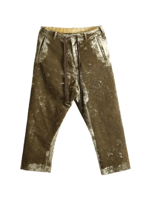 Uma Wang Perch velvet drawstring trousers