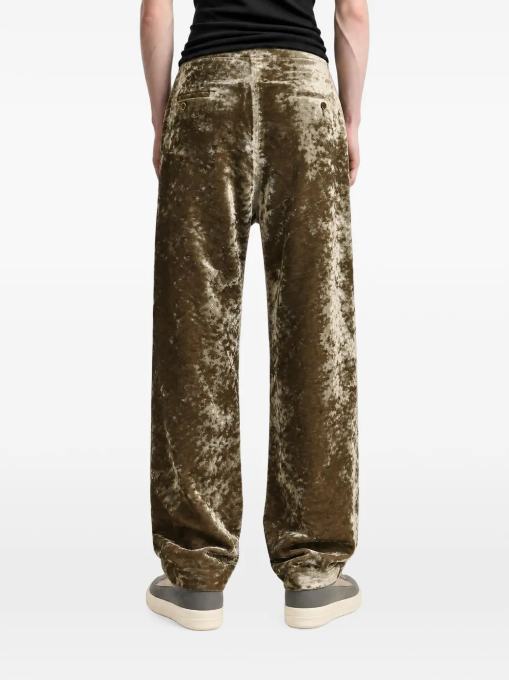 Uma Wang Perch fluwelen broek met trekkoord Bruin