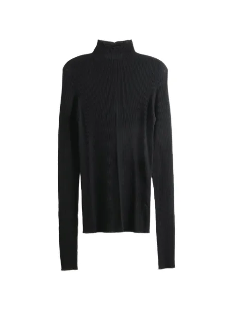 matieres fecales ribbed-knit roll-neck sweater