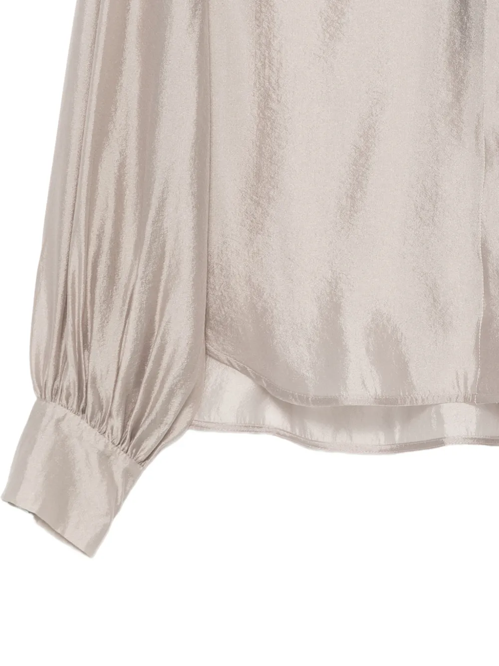 Luisa Cerano Semi-doorzichtige blouse met geplooide mouwen Beige