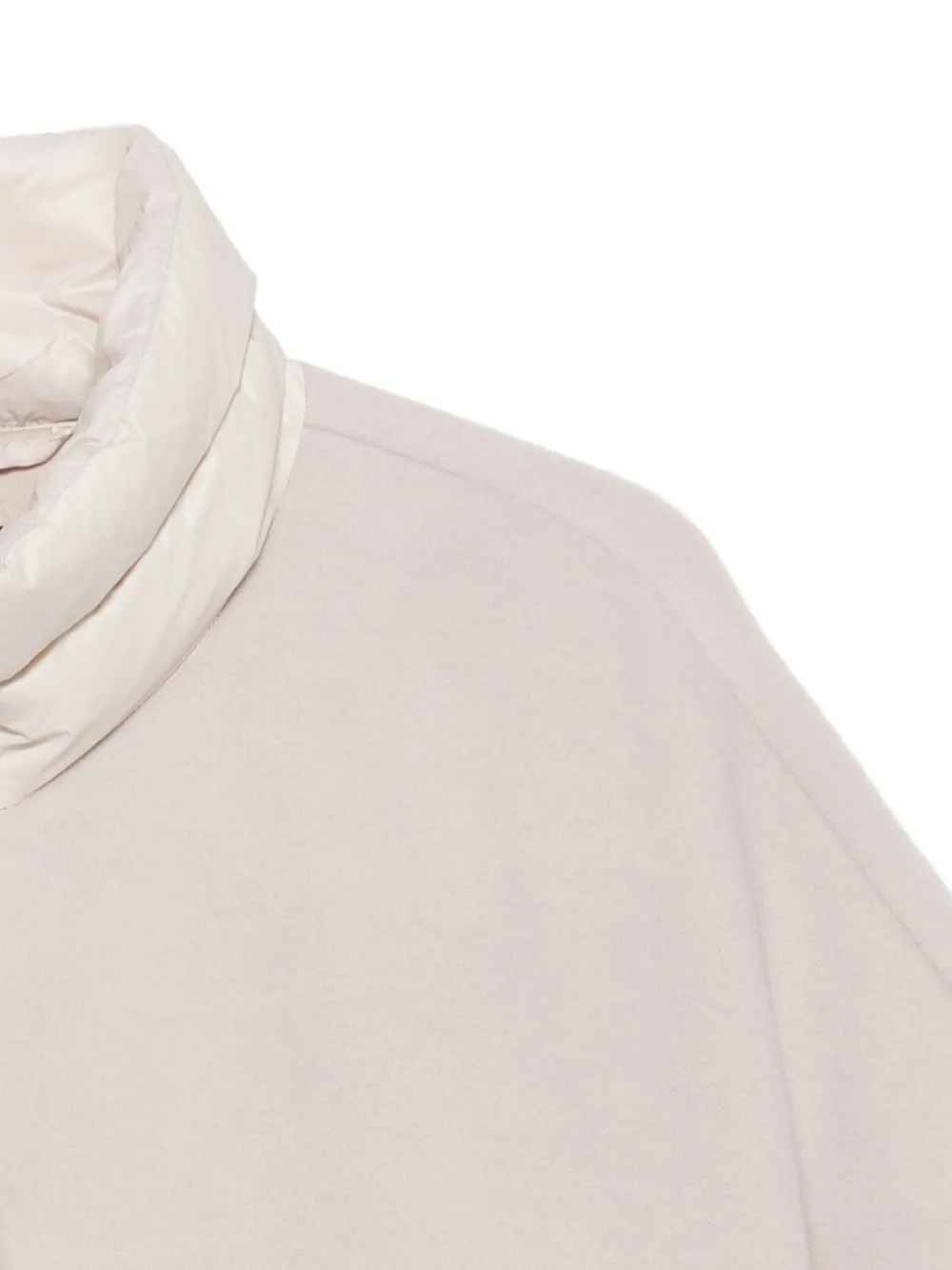 Luisa Cerano Jack met gewatteerde kraag en rits Beige