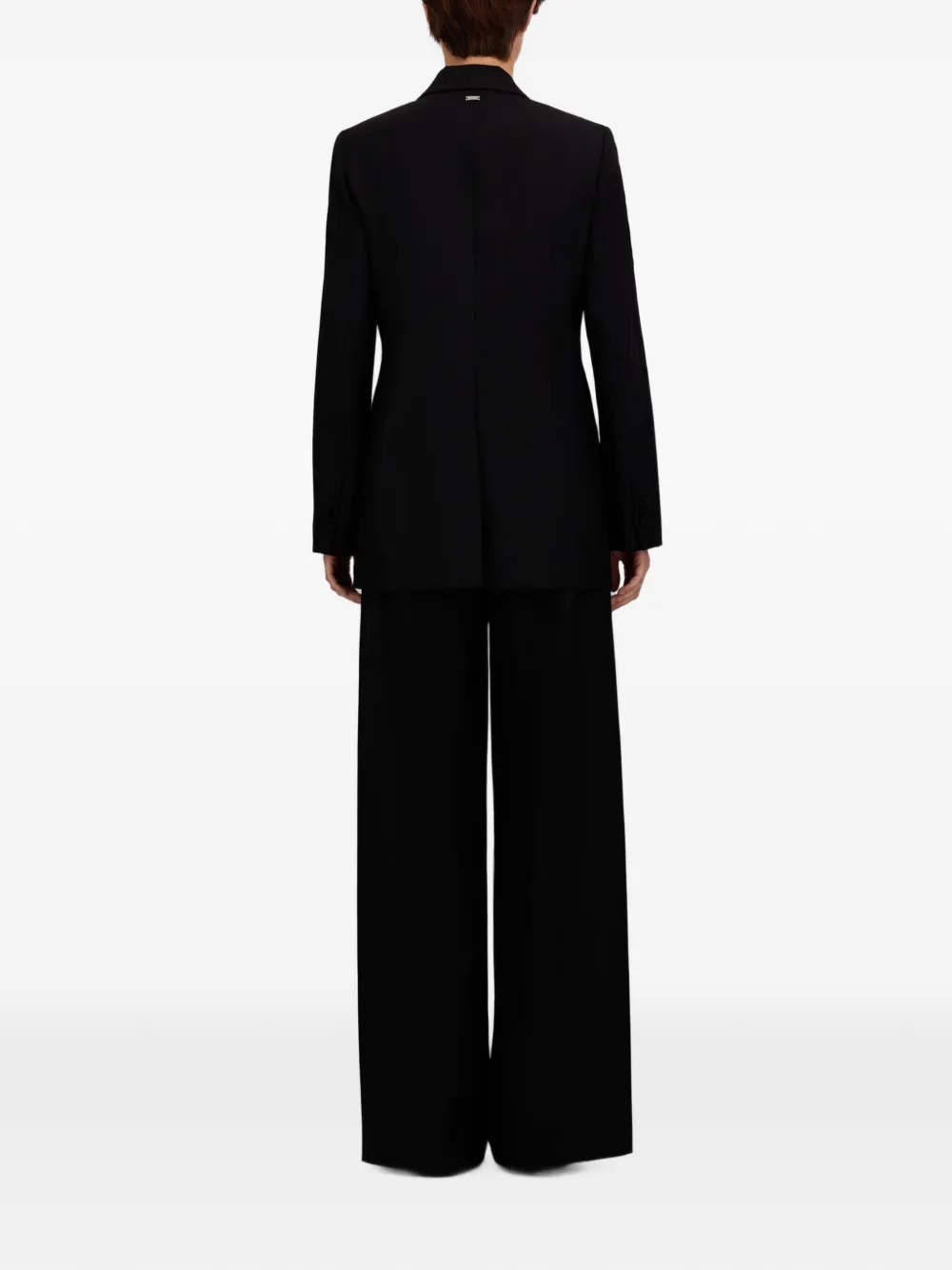 Herno Blazer met dubbele rij knopen en puntige revers Zwart