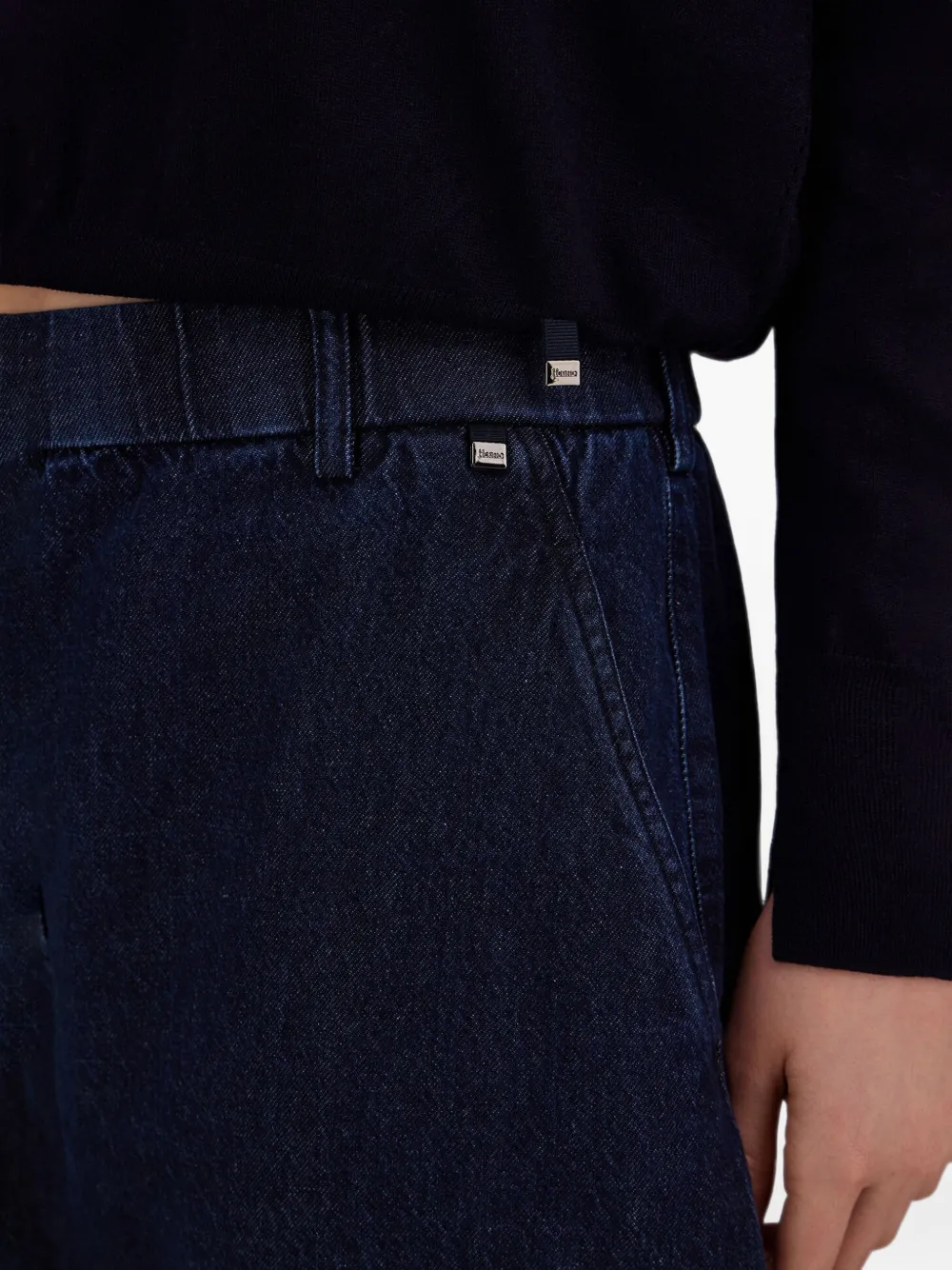Herno Regular-fit palazzo jeans Blauw