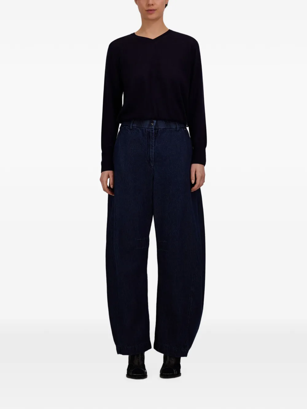 Herno Regular-fit palazzo jeans Blauw