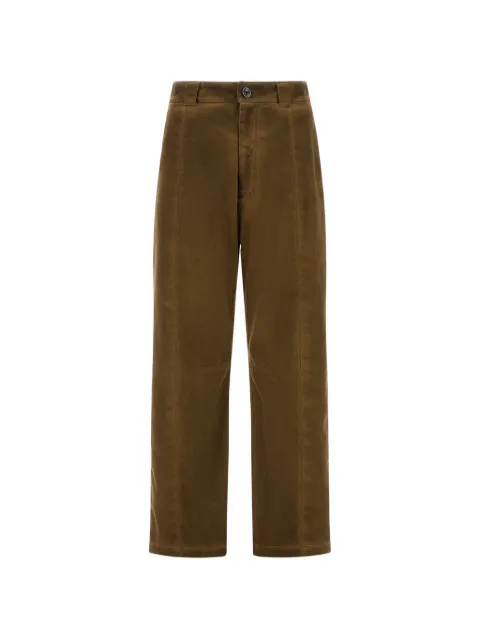 Herno stitched-pleat straight-leg jeans