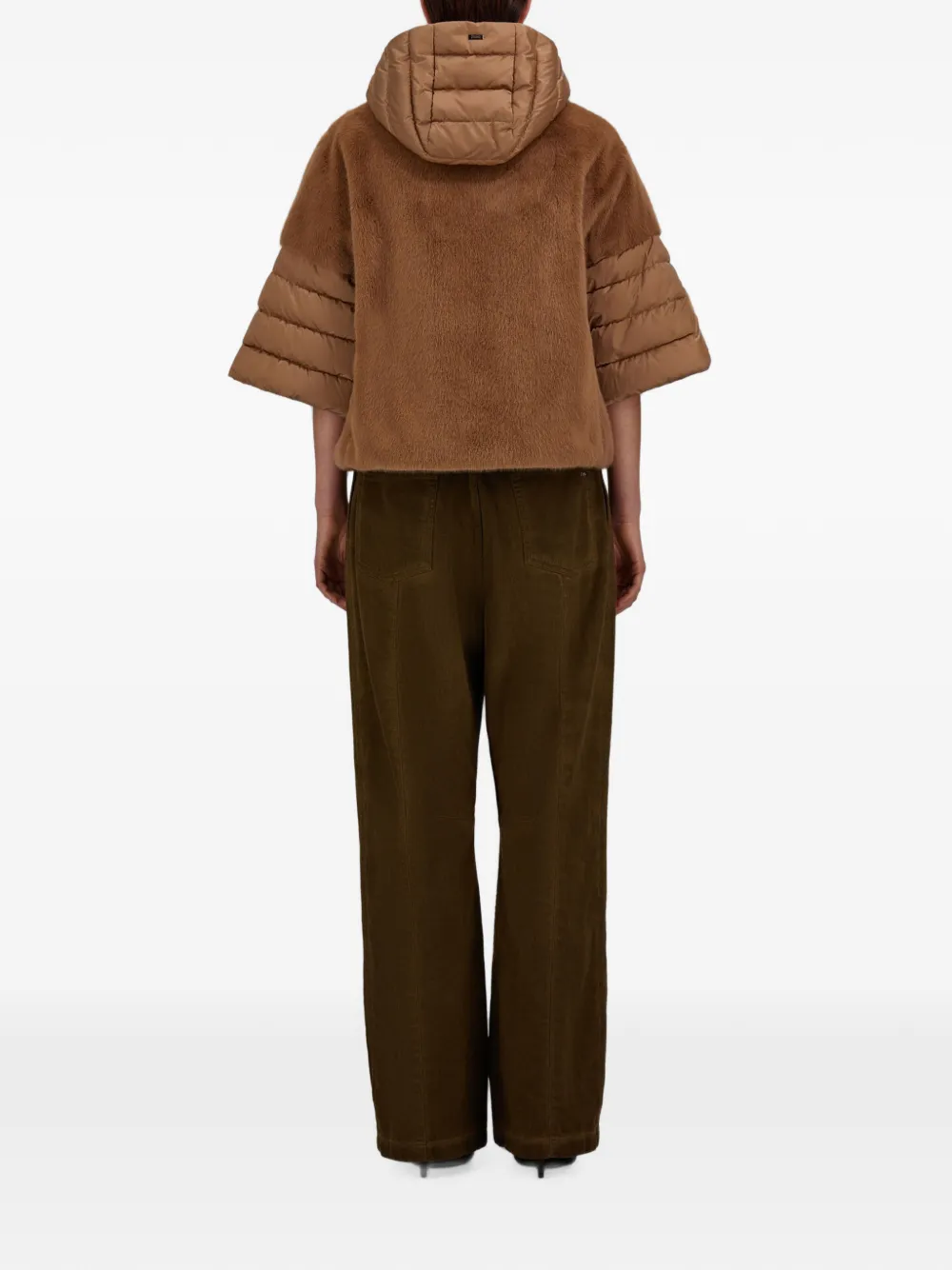 Herno stitched-pleat straight-leg jeans Groen