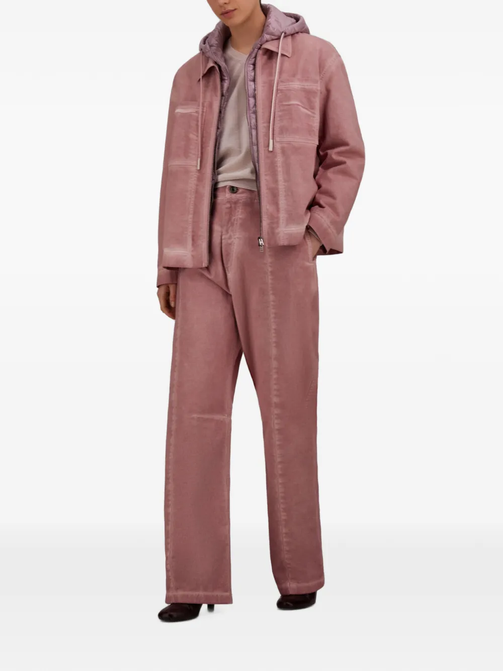 Herno Straight jeans met stikseldetail Roze