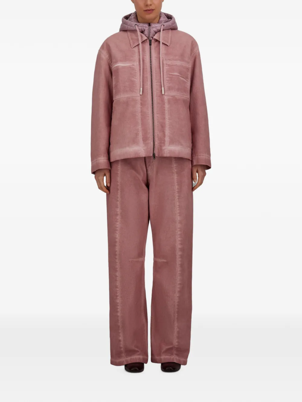 Herno Straight jeans met stikseldetail Roze