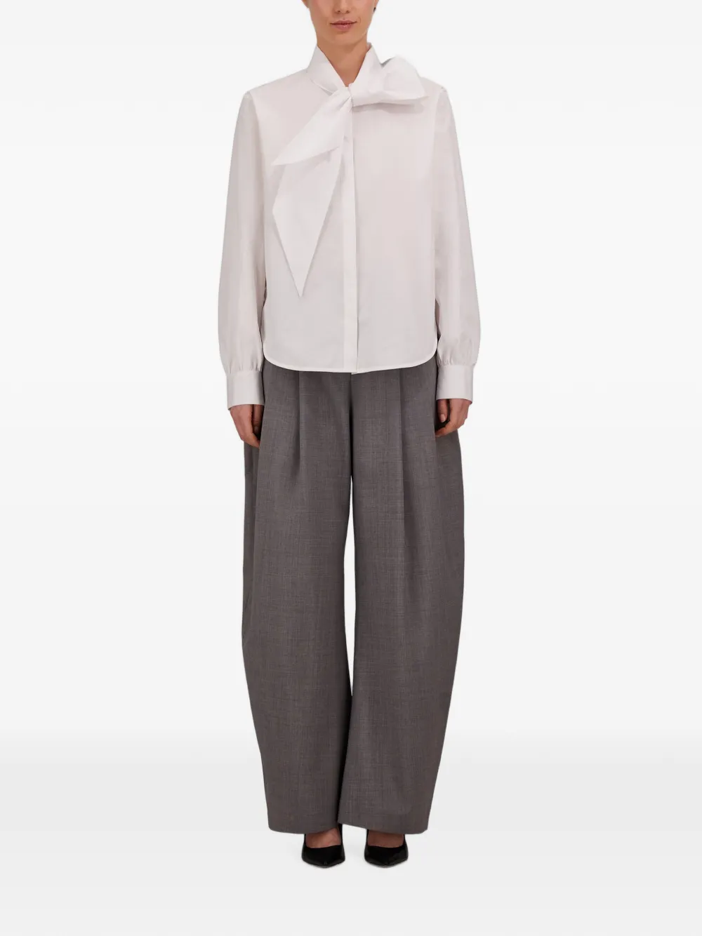 Herno Blouse met strikdetail Wit