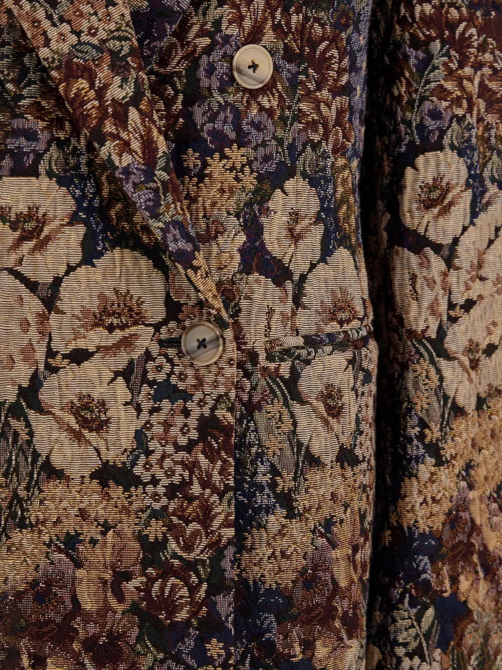 Herno Blazer met bloemen-patroon en jacquard Blauw