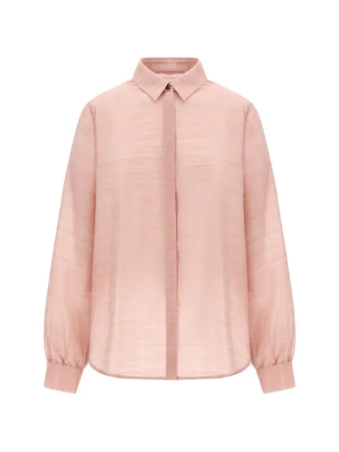 Herno striped silk-jacquard shirt