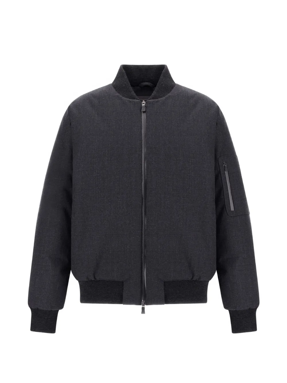 Herno water-repellent flannel bomber jacket - Grau