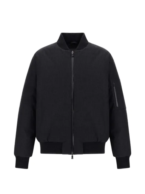 Herno water-repellent flannel bomber jacket