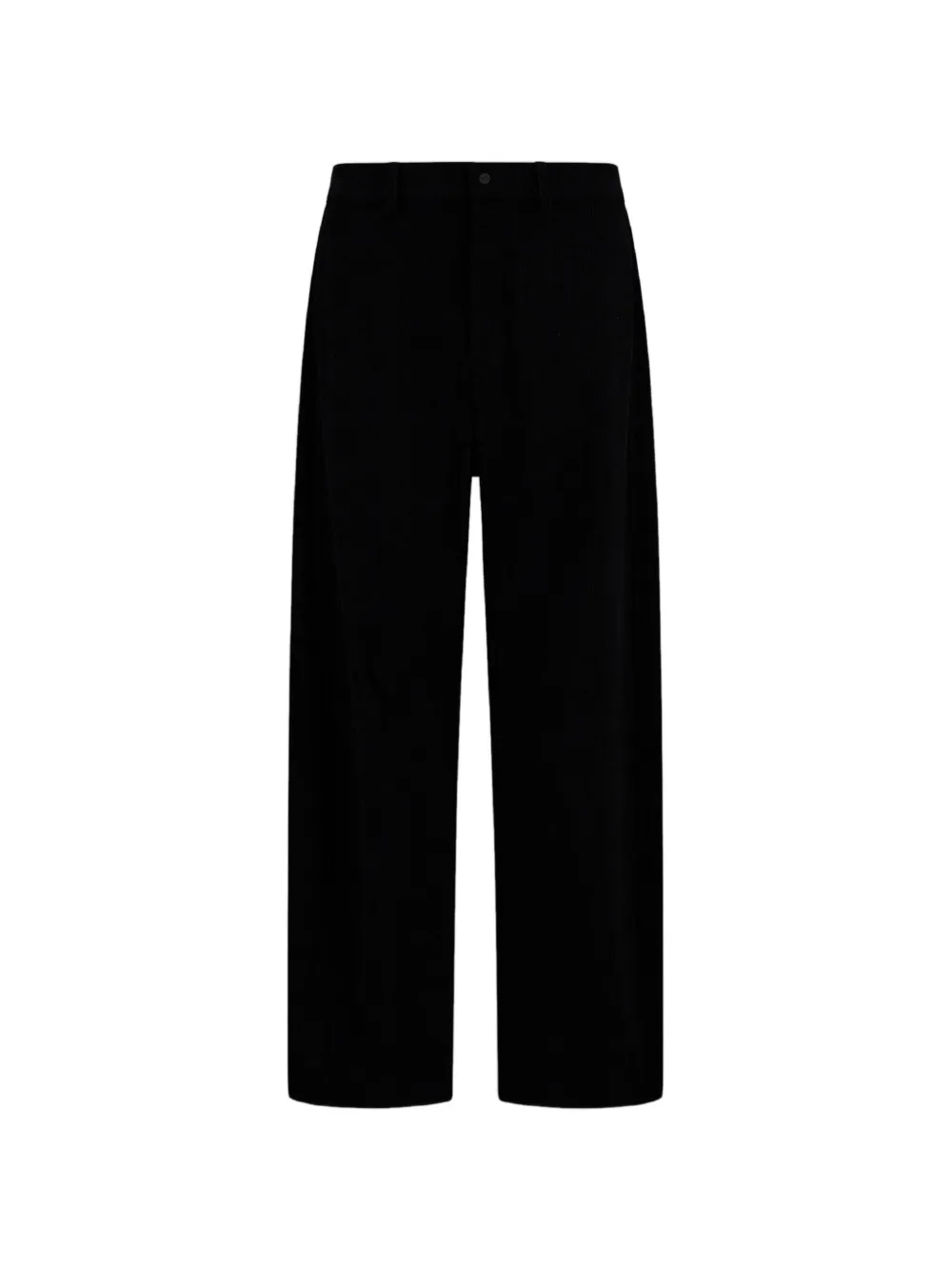 Laminar corduroy-effect straight trousers