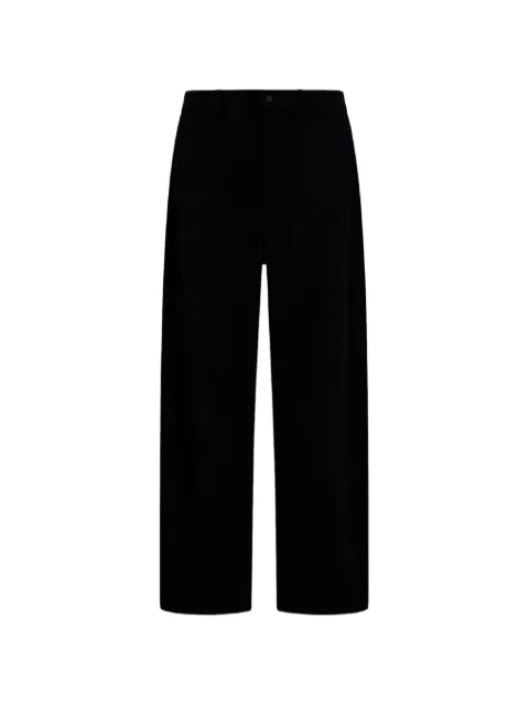 Laminar corduroy-effect straight trousers
