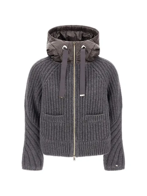 Herno corncob-stitch wool-knit cardigan