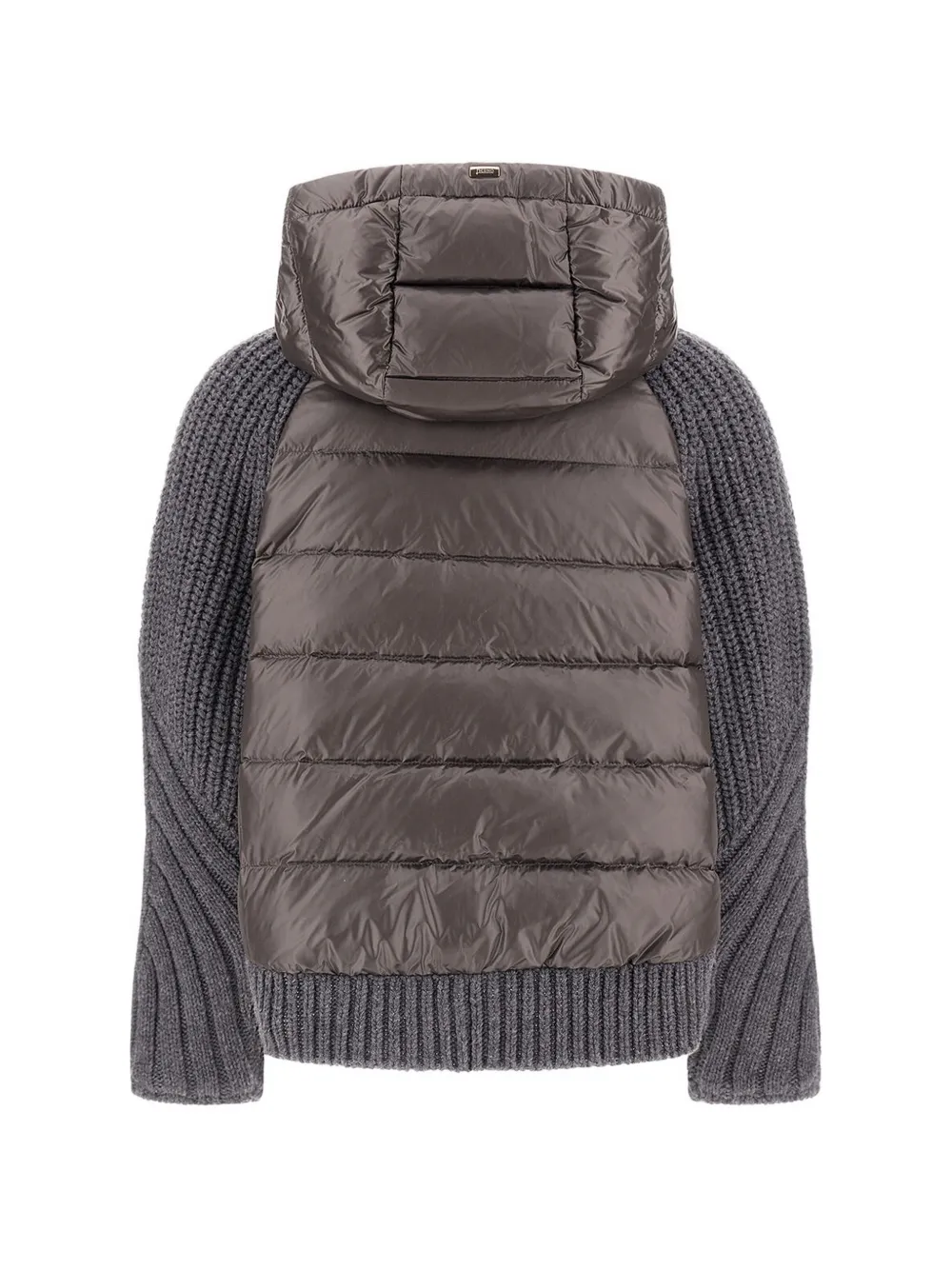 Herno Wollen vest in maïskolfsteek Grijs
