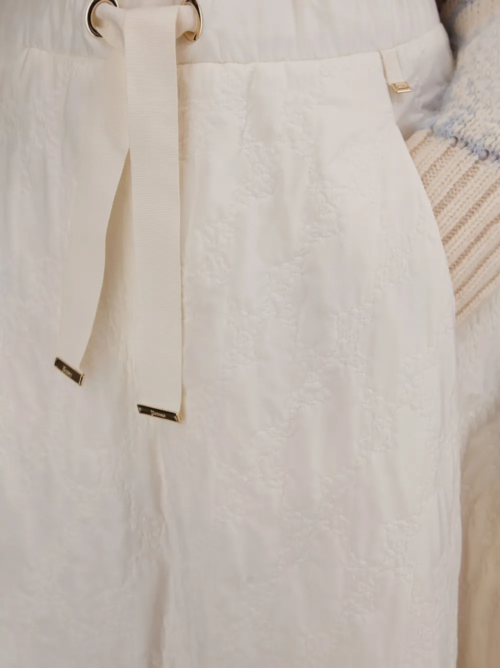 Herno Gewatteerde maxi-rok met trekkoord Wit