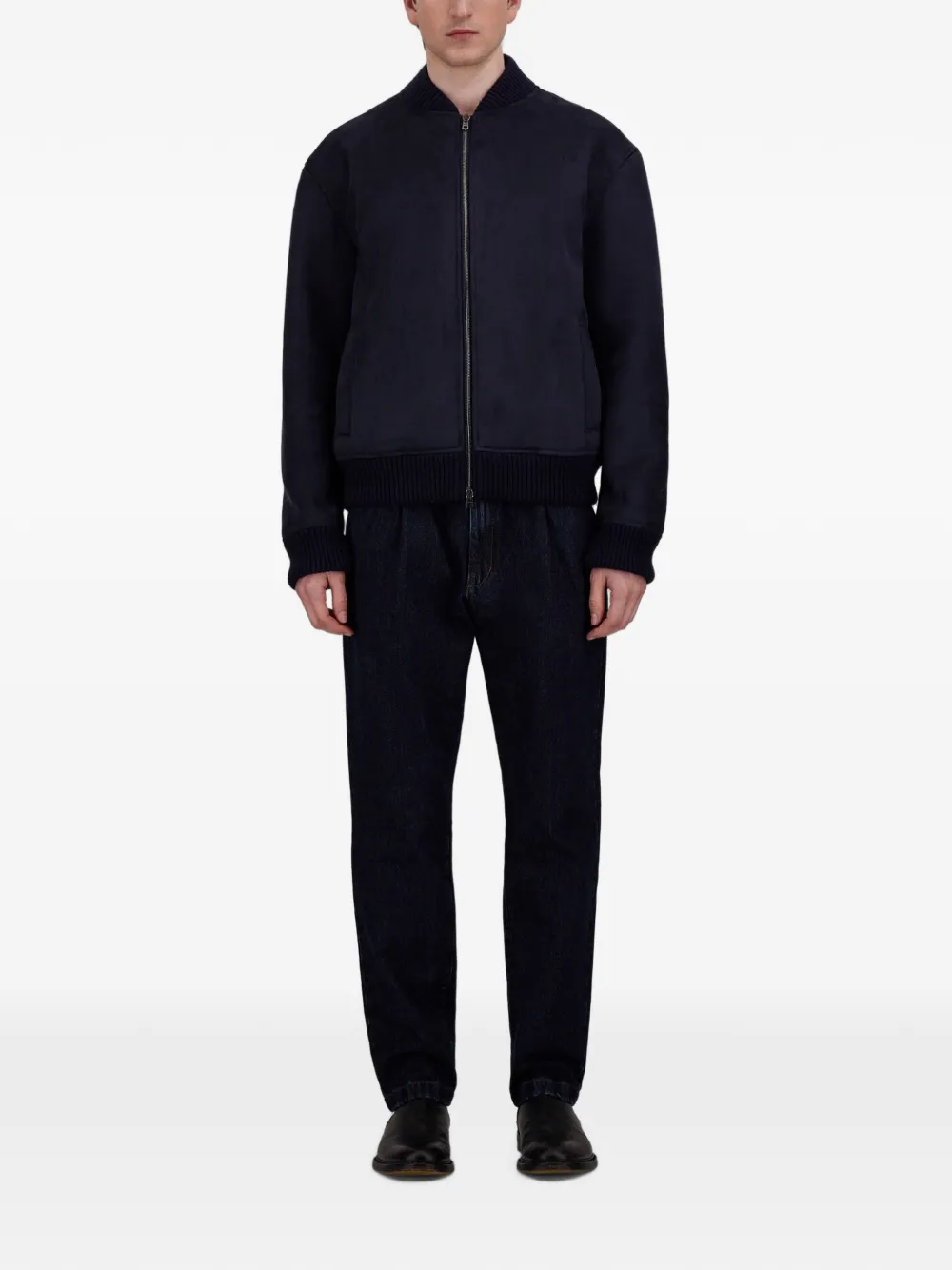 Herno Jeans met elastische taille en coupenaden Blauw