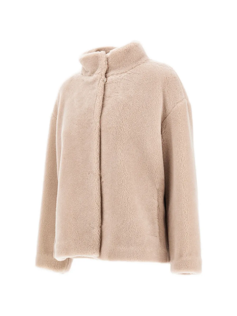 Herno teddy-effect wool jacket Beige