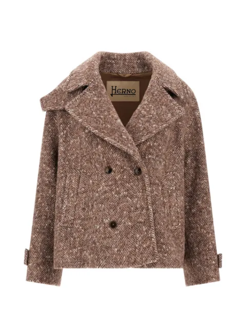 Herno chaquetón de bouclé con motivo de espiga