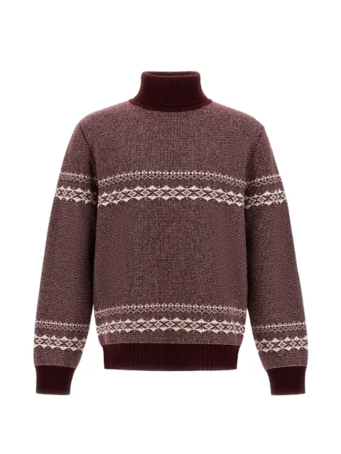 Herno jacquard-knit Norwegian-pattern sweater